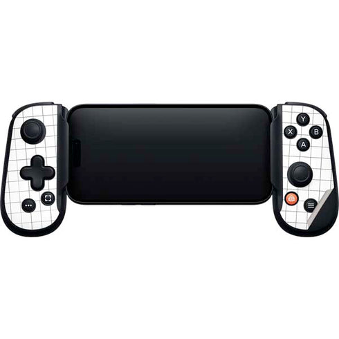 White Grid Backbone One for iPhone Game Controller Skin